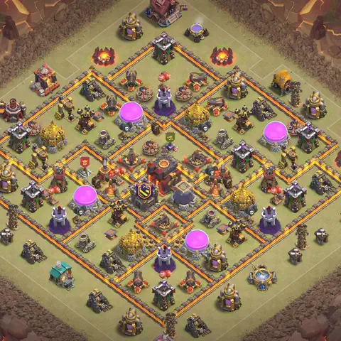 TH10 anti dragon anti 3-star war base layout #014