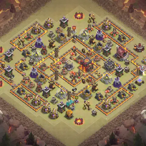 TH10 anti blimp anti 3-star war base layout #038