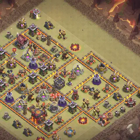 TH10 anti air anti 3-star war base layout #071