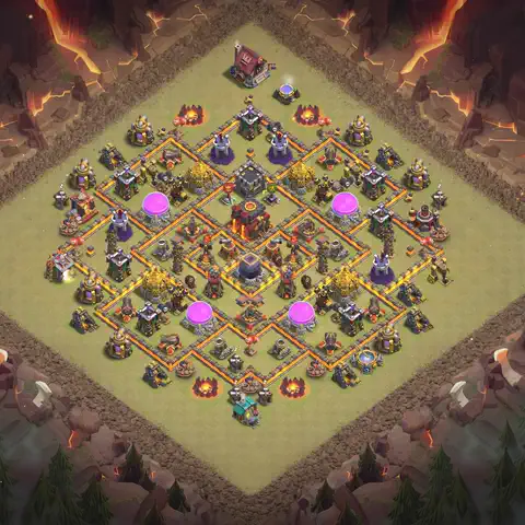 TH10 anti blimp anti 3-star war base layout #113