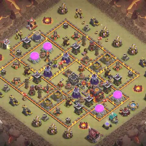 TH10 anti air cwl war base layout #007