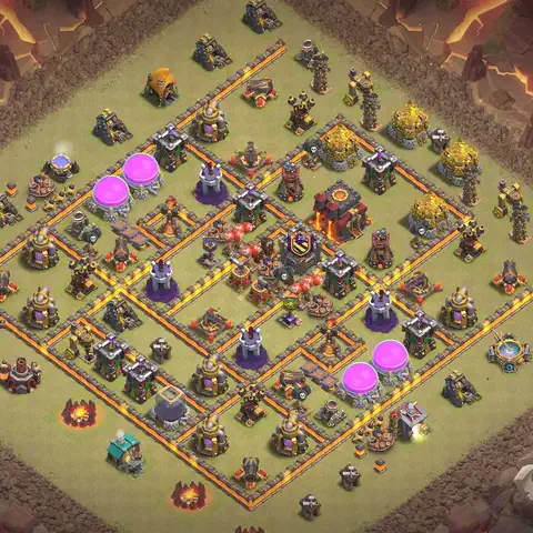 TH10 anti air cwl war base layout #010