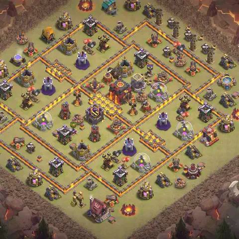 TH10 anti dragon cwl war base layout #022