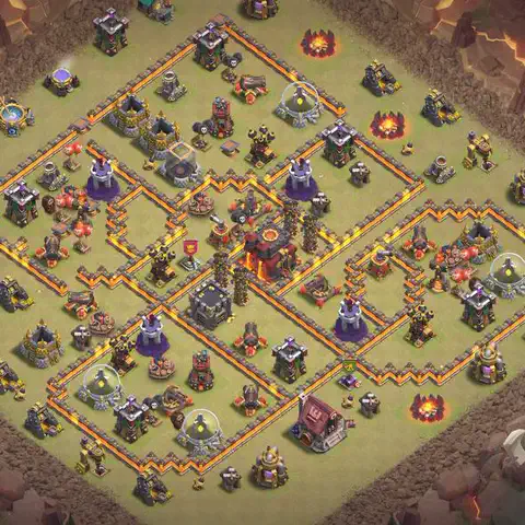 TH10 anti air cwl war base layout #043