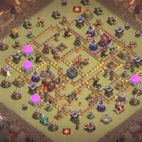 TH10 anti air cwl war base layout #094