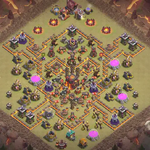 TH10 anti blimp cwl war base layout #103