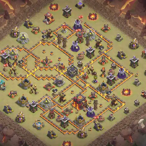 TH10 anti blimp war defense base layout #039