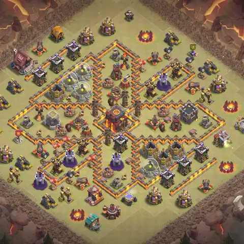 TH10 anti blimp war defense base layout #048