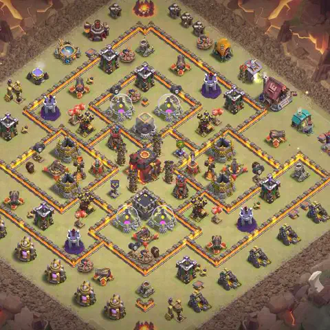 TH10 anti blimp war defense base layout #075