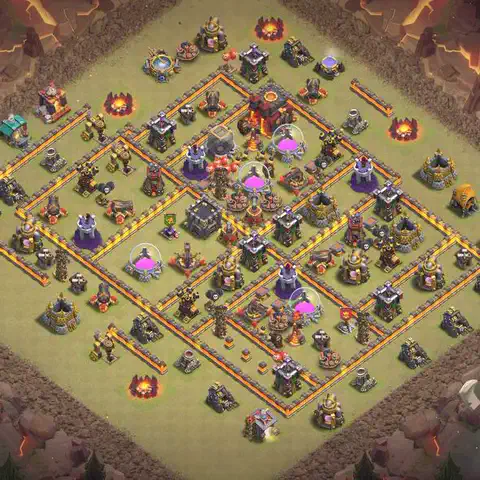TH10 anti blimp war defense base layout #084