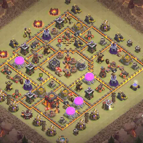 TH10 anti blimp war defense base layout #093