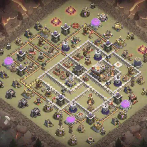 TH11 anti e-drag anti 3-star war base layout #086