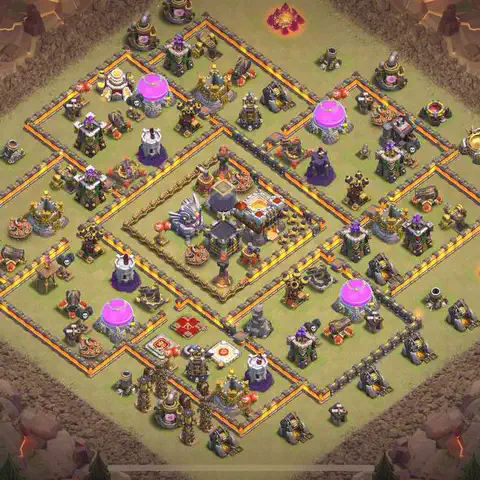 TH11 anti e-drag cwl war base layout #052