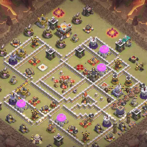 TH11 anti e-drag war defense base layout #021