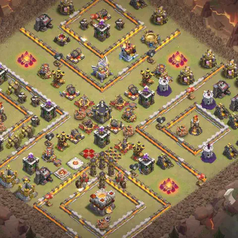 TH11 anti e-drag war defense base layout #090