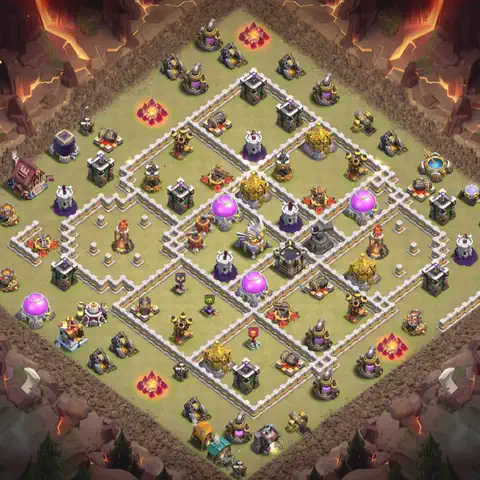 TH11 anti e-drag war defense base layout #102