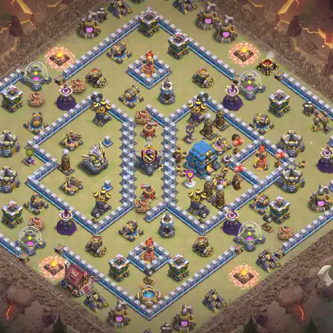 TH12 anti lavaloon anti 3-star war base layout #002