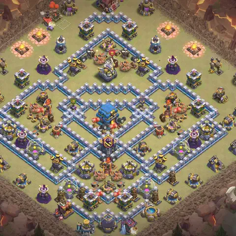 TH12 anti lavaloon anti 3-star war base layout #011