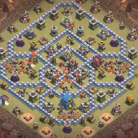 TH12 anti e-drag anti 3-star war base layout #017
