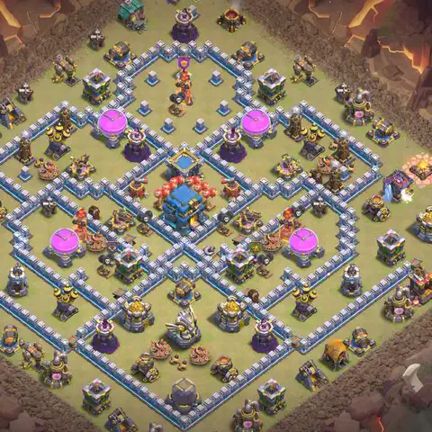 TH12 anti blimp anti 3-star war base layout #023