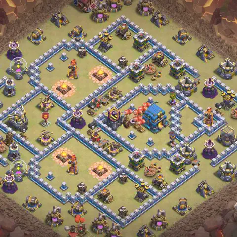 TH12 anti blimp anti 3-star war base layout #041
