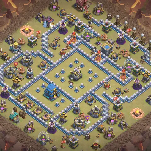 TH12 anti blimp anti 3-star war base layout #056