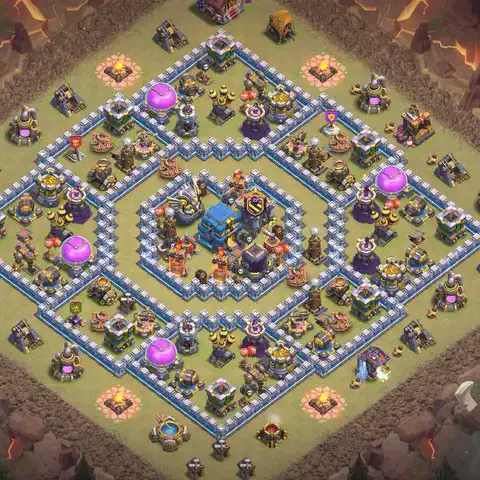 TH12 anti blimp anti 3-star war base layout #089