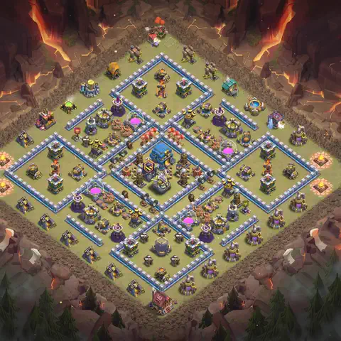 TH12 anti blimp anti 3-star war base layout #104