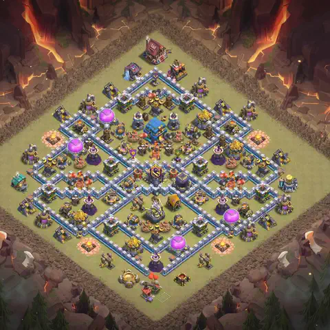 TH12 anti air anti 3-star war base layout #119