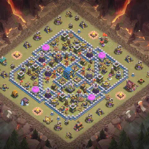 TH12 anti air anti 3-star war base layout #137