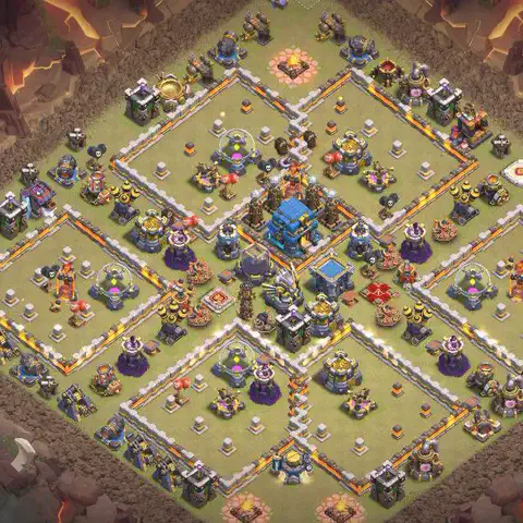 TH12 anti lavaloon anti 3-star war base layout #161