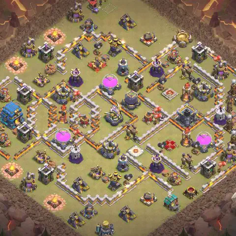 TH12 anti air anti 3-star war base layout #173
