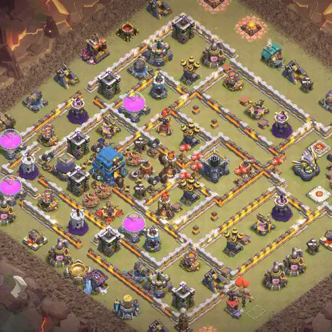 TH12 anti blimp anti 3-star war base layout #179