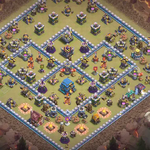 TH12 anti lavaloon cwl war base layout #001