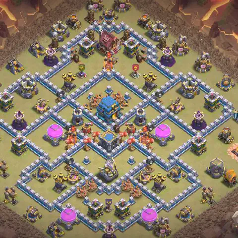 TH12 anti e-drag cwl war base layout #007