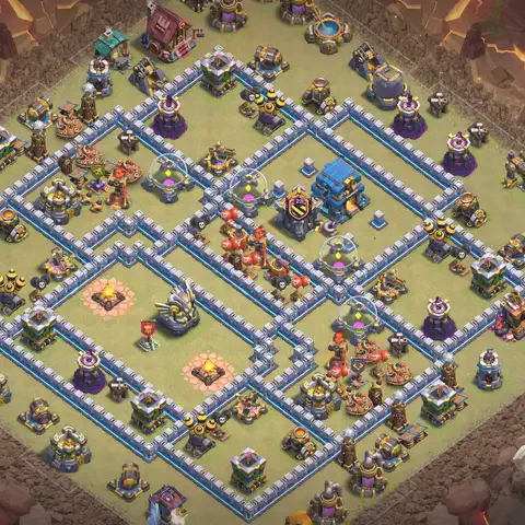 TH12 anti e-drag cwl war base layout #010
