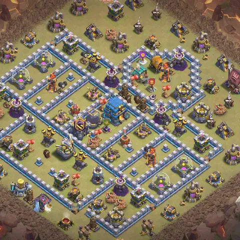 TH12 anti air cwl war base layout #013