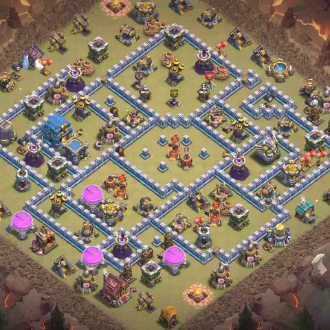 TH12 anti e-drag cwl war base layout #025