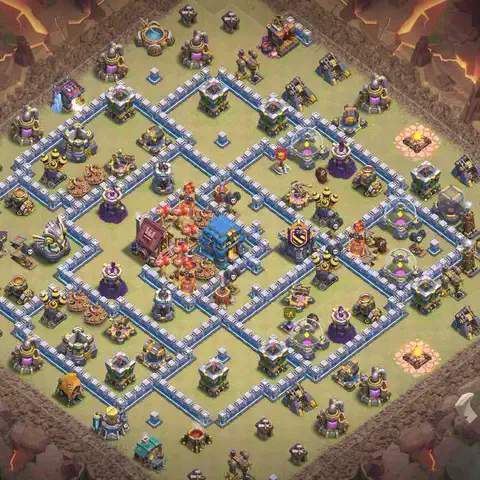 TH12 anti air cwl war base layout #031