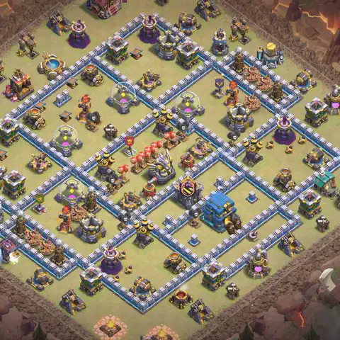 TH12 anti air cwl war base layout #040