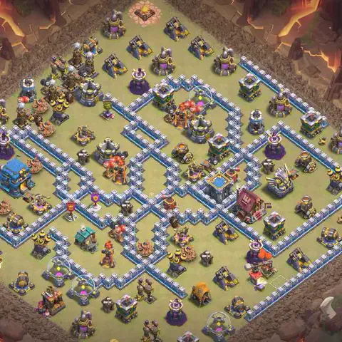 TH12 anti e-drag cwl war base layout #043