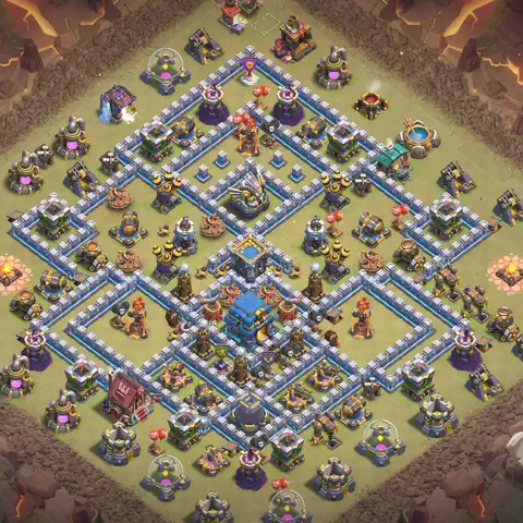 TH12 anti e-drag cwl war base layout #058