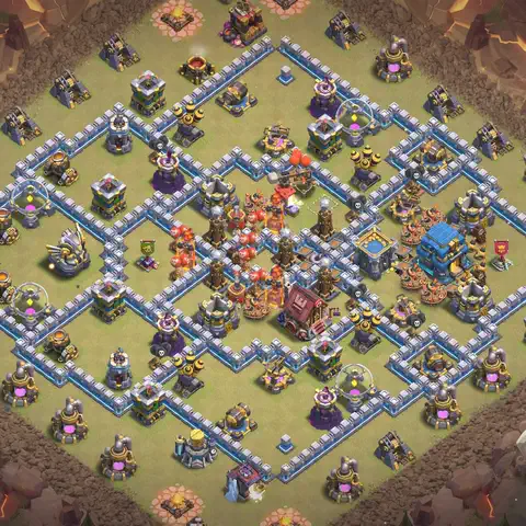 TH12 anti e-drag cwl war base layout #061