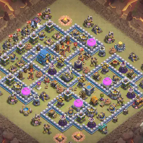 TH12 anti air cwl war base layout #079