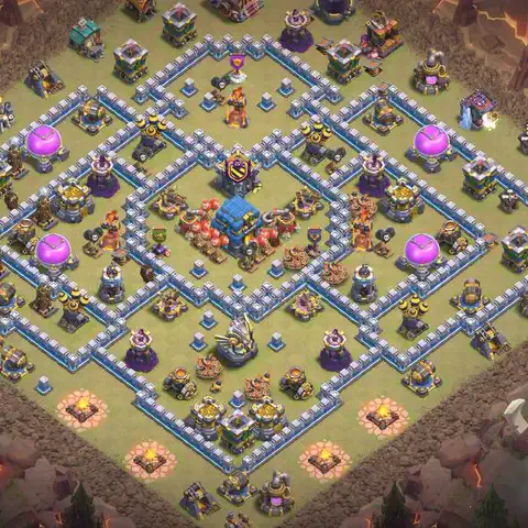 TH12 anti air cwl war base layout #088