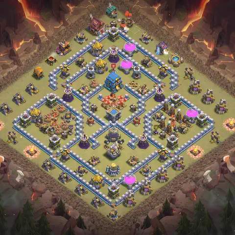 TH12 anti e-drag cwl war base layout #106