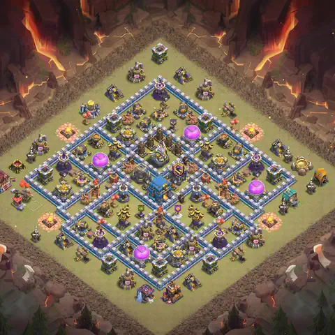 TH12 anti e-drag cwl war base layout #133
