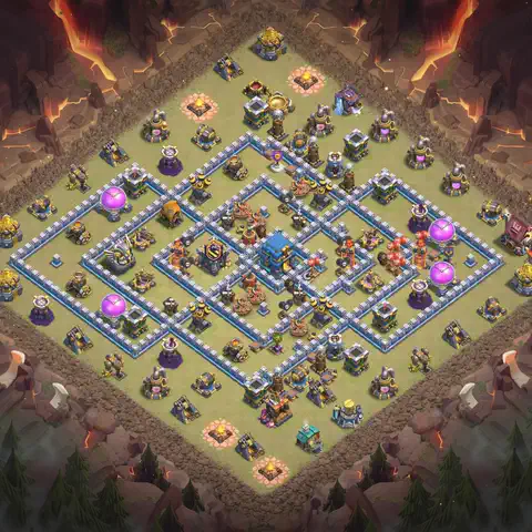 TH12 anti air cwl war base layout #145