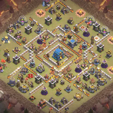 TH12 anti e-drag cwl war base layout #160