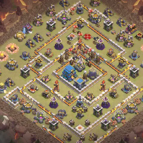 TH12 anti air cwl war base layout #163